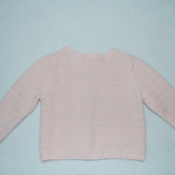 Lullaby Club Girls Infant 9M, Blush Pink, Cotton, Button Down Knit Cardigan - Picture 6 of 8